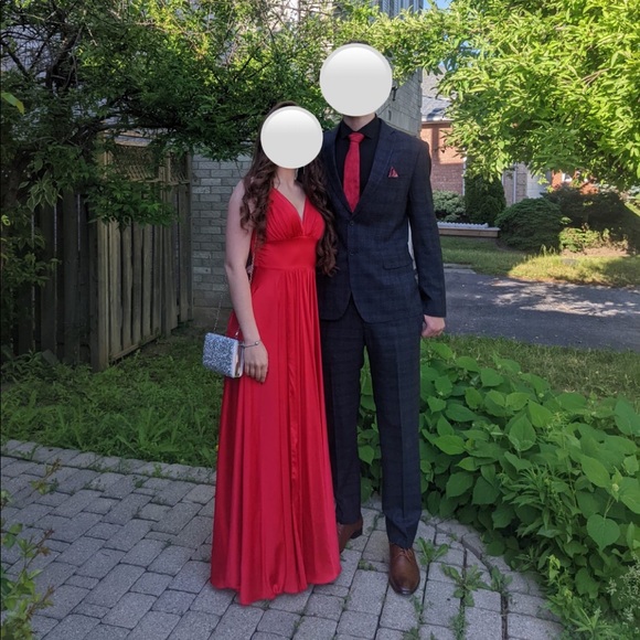 RED PROM/GRAD/FORMAL/WEDDING/PARTY/ EVENT DRESS - Picture 1 of 3